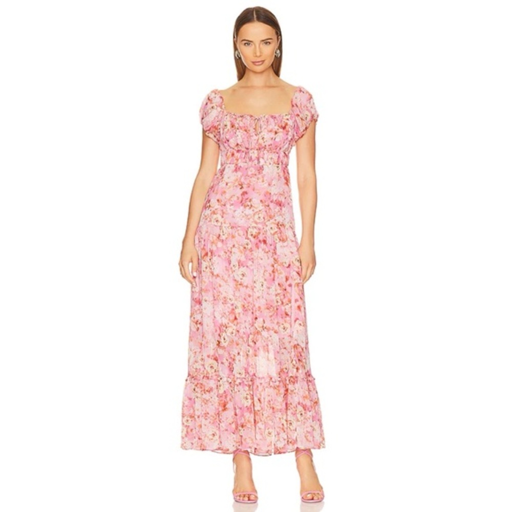 ASTR THE LABEL Roseline Dress in Pink & Orange